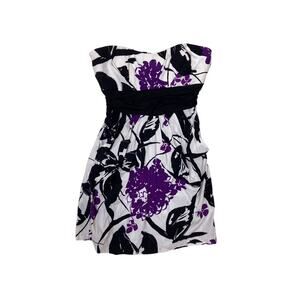 Y2K Strapless Dress with Padded Bra Speckless Size 11  Vintage 2000s Party Dress